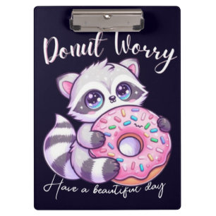 Porte-bloc Raton laveur mignon kawaii Ne t'inquiète pas