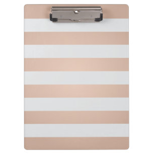 Porte-bloc Rayé gris-clair de rose Girly élégant frais