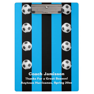 Porte-bloc Rayure noire et bleue, car du football de Merci