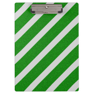 Porte-bloc Rayure Verte Pailletée