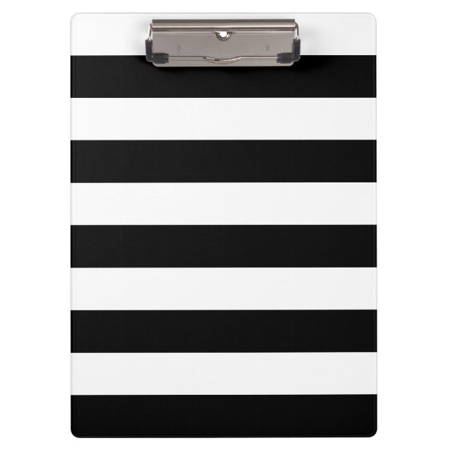 Porte-bloc Rayures - blanc et noir (Devant)