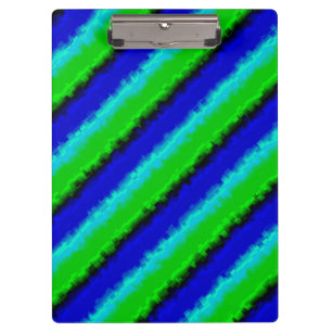 Porte-bloc Rayures de verre brisé bleu vert