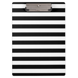 Porte-bloc Rayures noires et blanches simples et audacieuses
