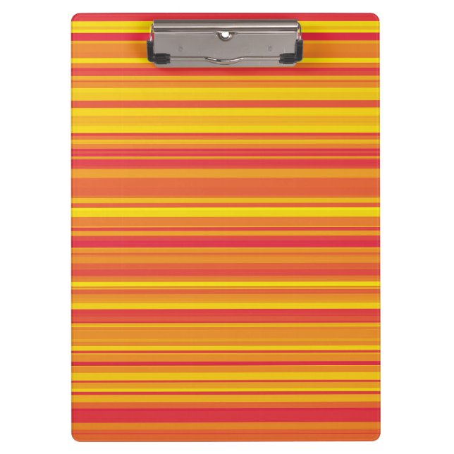 Porte-bloc Rayures Orange Rouge Jaune (Devant)