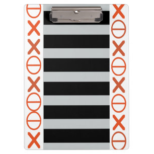 Porte-bloc Rayures rouges géométriques de noir de code sur