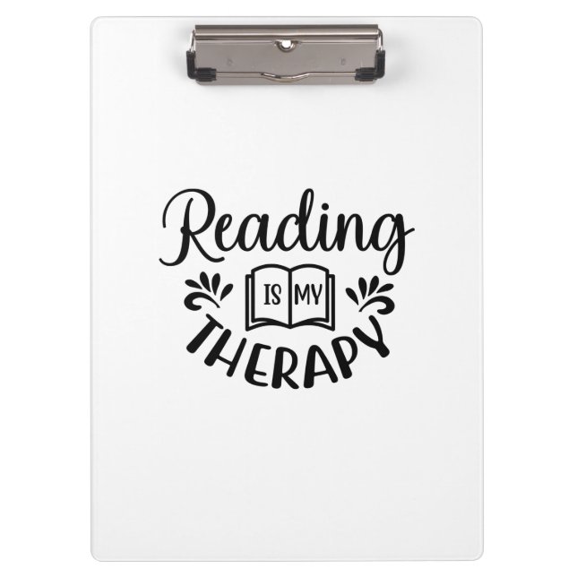 Porte-bloc Reading Art Reading Is My Therapy (Devant)