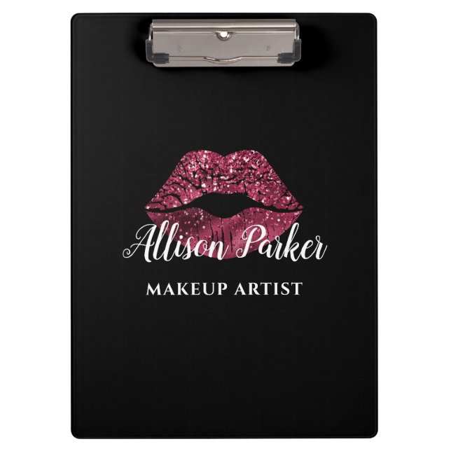 Porte-bloc Red MAKEUP ARTIST Logo Kiss Nom (Devant)