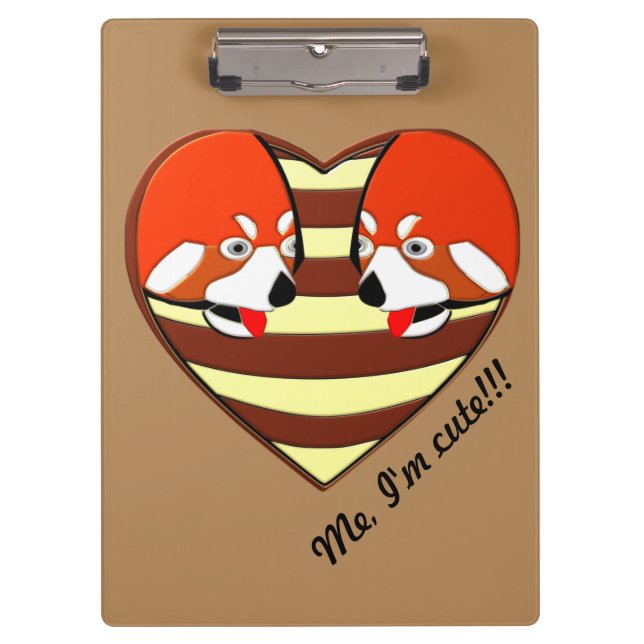 Porte-bloc Red Panda Coeur d'amour (Devant)