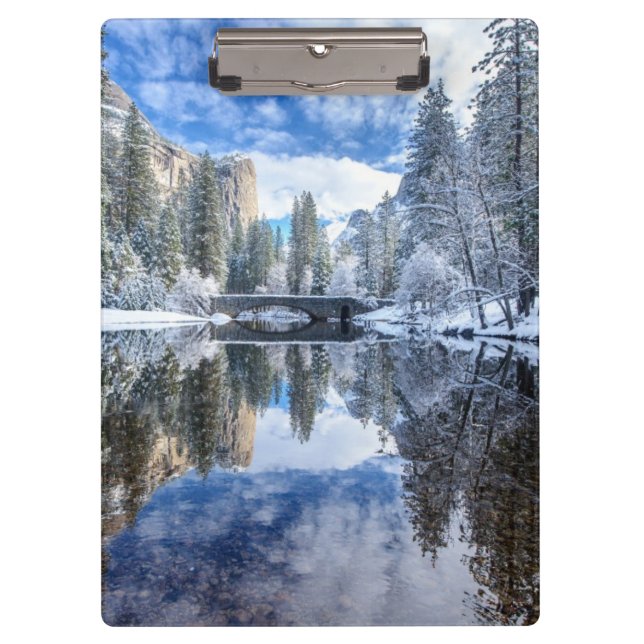 Porte-bloc Réflexion d'hiver chez Yosemite (Devant)