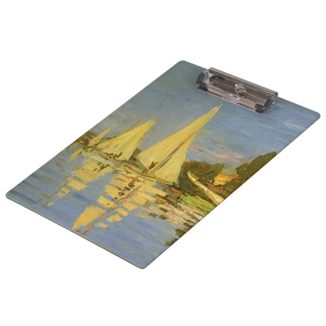 Porte-bloc Régate à Argenteuil par Claude Monet (Incliné)
