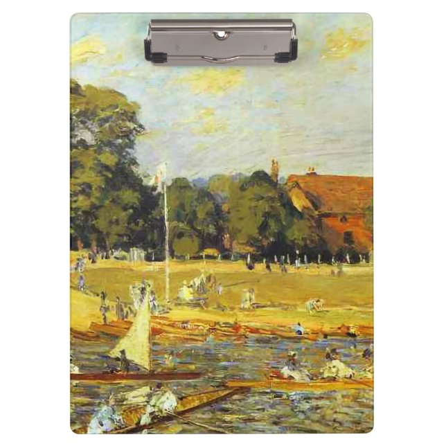 Porte-bloc Regatta at Hampton Court Alfred Sisley Poster (Devant)