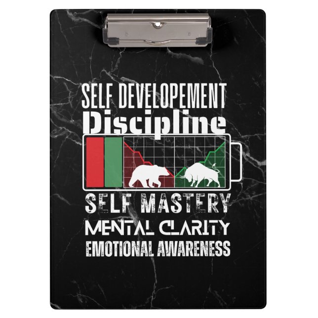 Porte-bloc Reminder and motivation | Forex mindset | Marble (Devant)