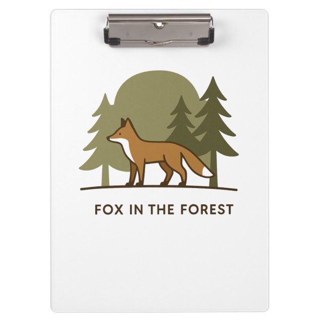 Porte-bloc Renard dans la forêt (Devant)