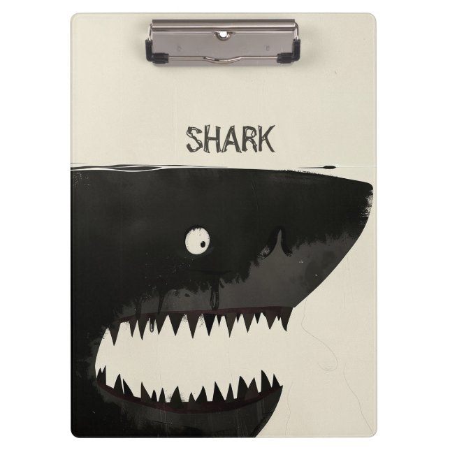 Porte-bloc Requin noir (Devant)