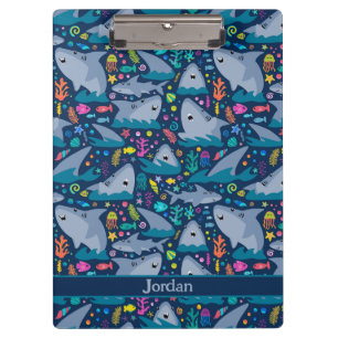 Porte-bloc Requin sous la mer Cute Motif personnalisé