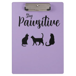 Porte-bloc Restez un chat noir à la mode