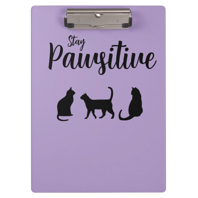 Porte-bloc Restez un chat noir à la mode (Devant)