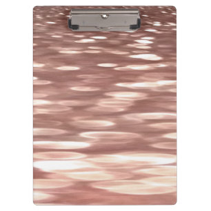 Porte-bloc Résumé #3 : Rose cuivre doré scintillant
