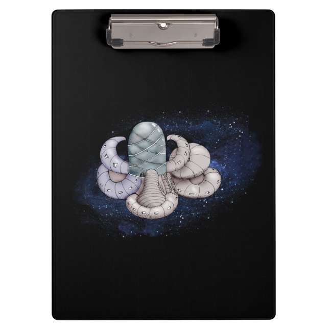 Porte-bloc Résumé moderne noir et bleu (Devant)