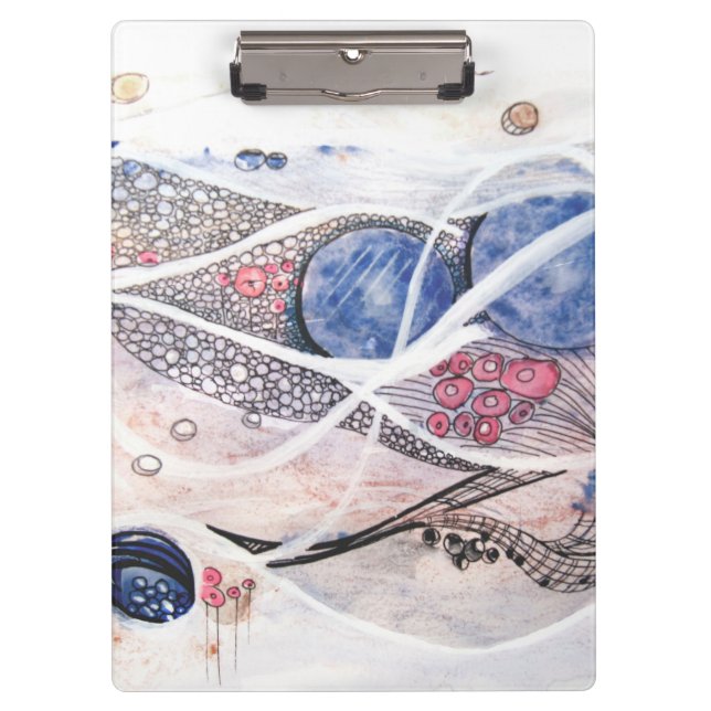 Porte-bloc Résumé moderne noir et rose (Devant)