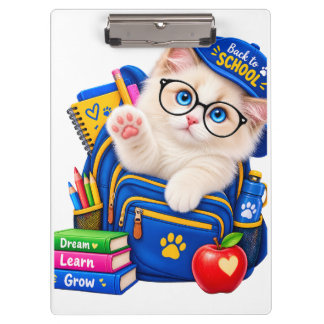Porte-bloc Retour à l'école & POD Mignon Chat – Chat Adorable