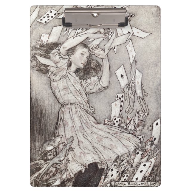 Porte-bloc Retro Alice Falling Cards Victorian Design (Devant)