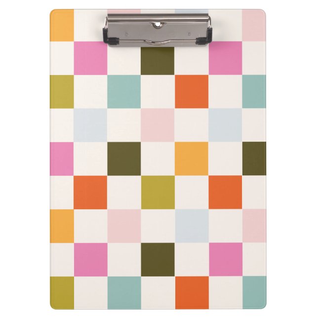 Porte-bloc Retro couleur À damiers Motif (Devant)