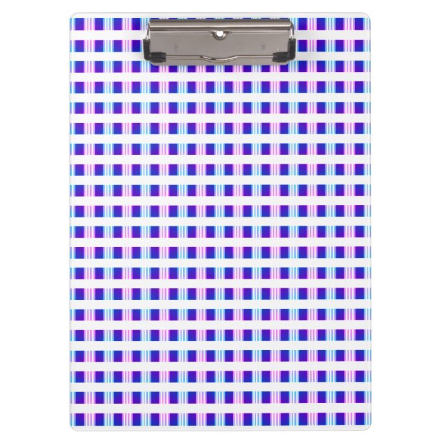 Porte-bloc rétro électrique rayé bleu & violet (Devant)