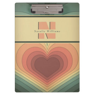 Porte-bloc Retro Funky Romantique Monogramme Porte - bloc de 