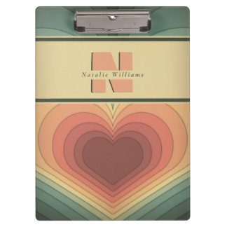 Porte-bloc Retro Funky Romantique Monogramme Porte - bloc de