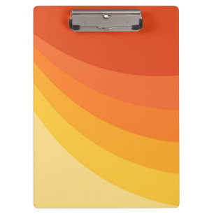 Porte-bloc Retro style jaune et orange rayons de soleil desig