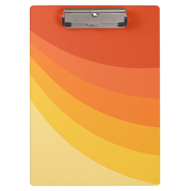 Porte-bloc Retro style jaune et orange rayons de soleil desig (Devant)
