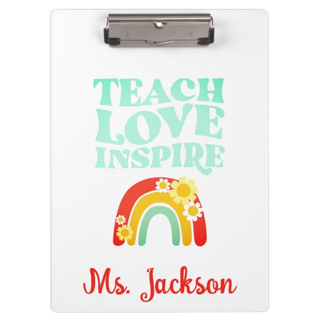 Porte-bloc Retro Teach Love Inspirer Porte - bloc (Devant)