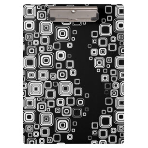 Porte-bloc Rétros carrés noirs et blancs