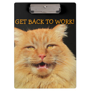 Porte-bloc Revenir au travail Chat de chef