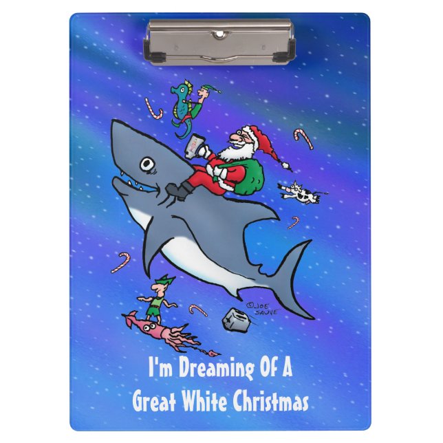 Porte-bloc Rêver D'Un Grand Requin Blanc Drôle Noël (Devant)