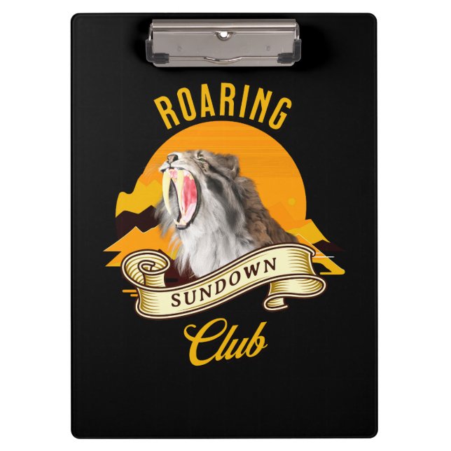 Porte-bloc Roaring Sundown Club Sabertooth Tiger (Devant)