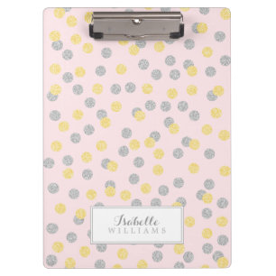 Porte-bloc Rose et motif imprimé de confettis de parties