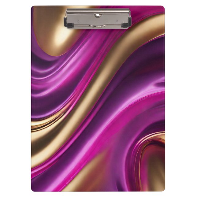 Porte-bloc Rose et or violet moderne- (Devant)