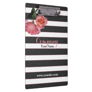 Porte-bloc Rose Floral noir & blanc - Porte - bloc