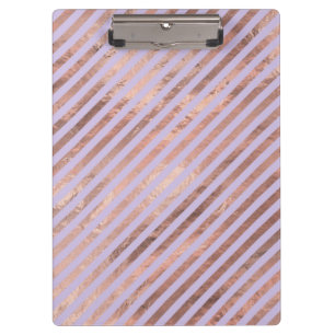 Porte-bloc Rose Gold Glamour et Rayures Lavande