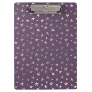 Porte-bloc Rose Gold Glamouruseux et Étoiles Lavande