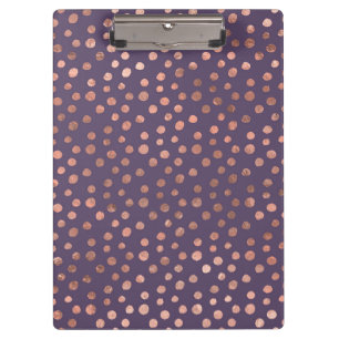 Porte-bloc Rose Gold Glamouruseux et points d'art en lavande