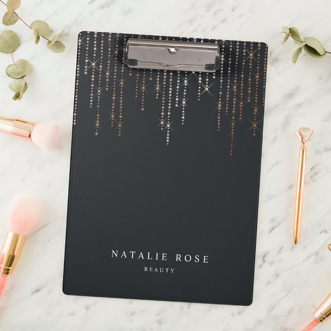 Porte-bloc Rose Gold Marquee Personnalisé (Créateur téléchargé)