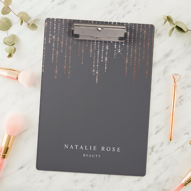 Porte-bloc Rose Gold Marquee Personnalisé (Créateur téléchargé)