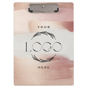 Porte-bloc Rose gold moderne élégant et féminin rose pastel