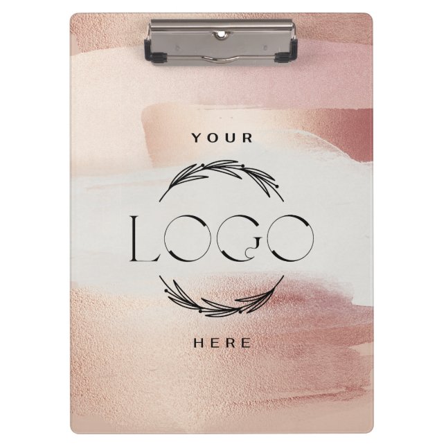 Porte-bloc Rose gold moderne élégant et féminin rose pastel (Devant)