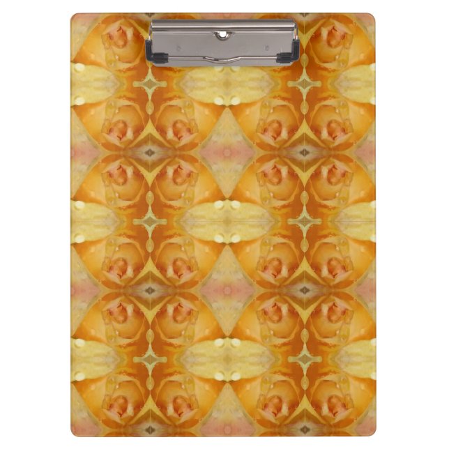 Porte-bloc Rose jaune Ikat (Devant)