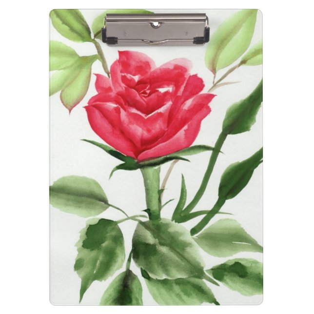 Porte-bloc Rose rouge (Devant)