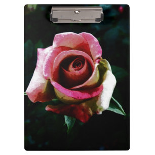 Porte-bloc Rose rouge peinte à l'huile